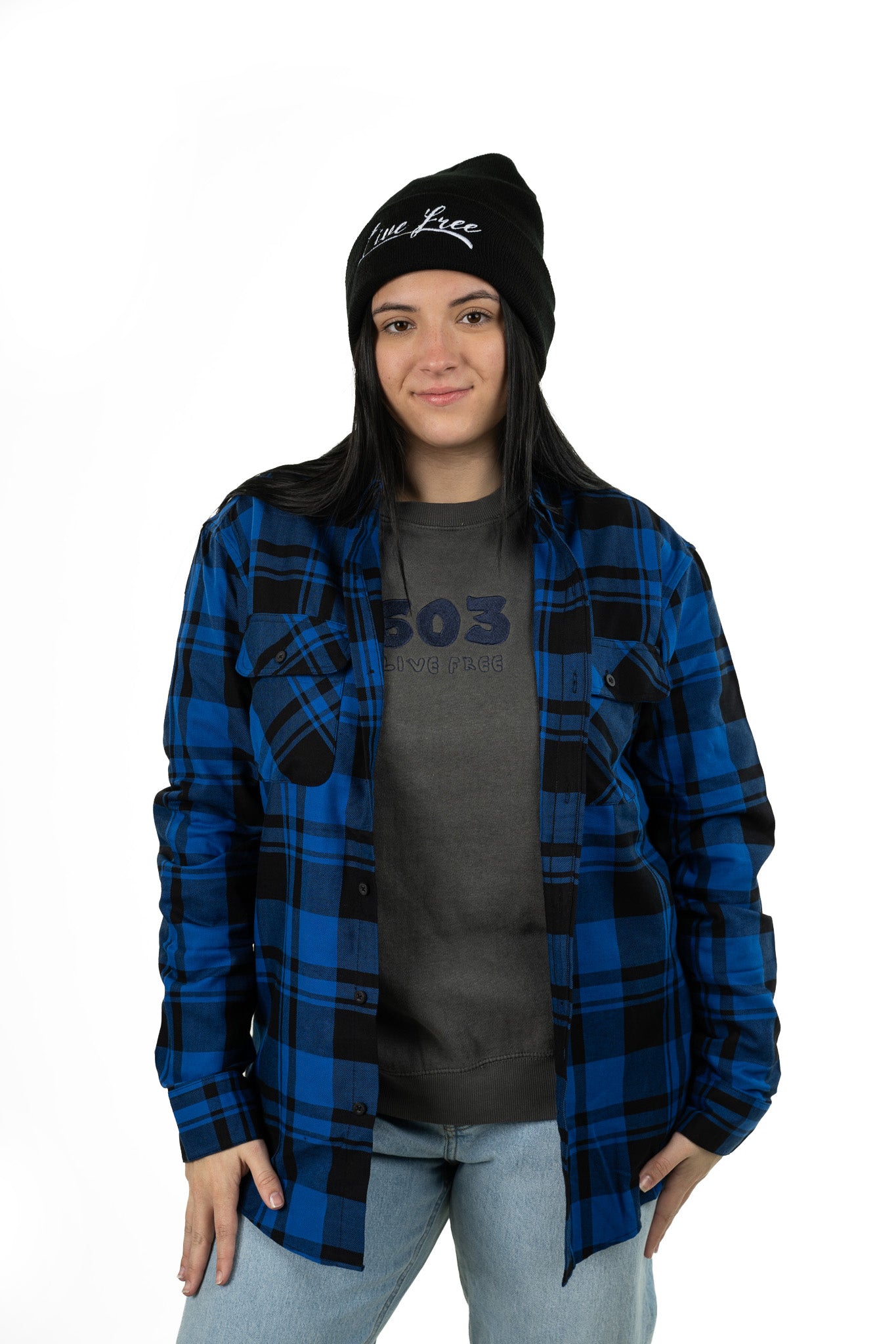 Unisex Plaid Live Free Shirt | 603