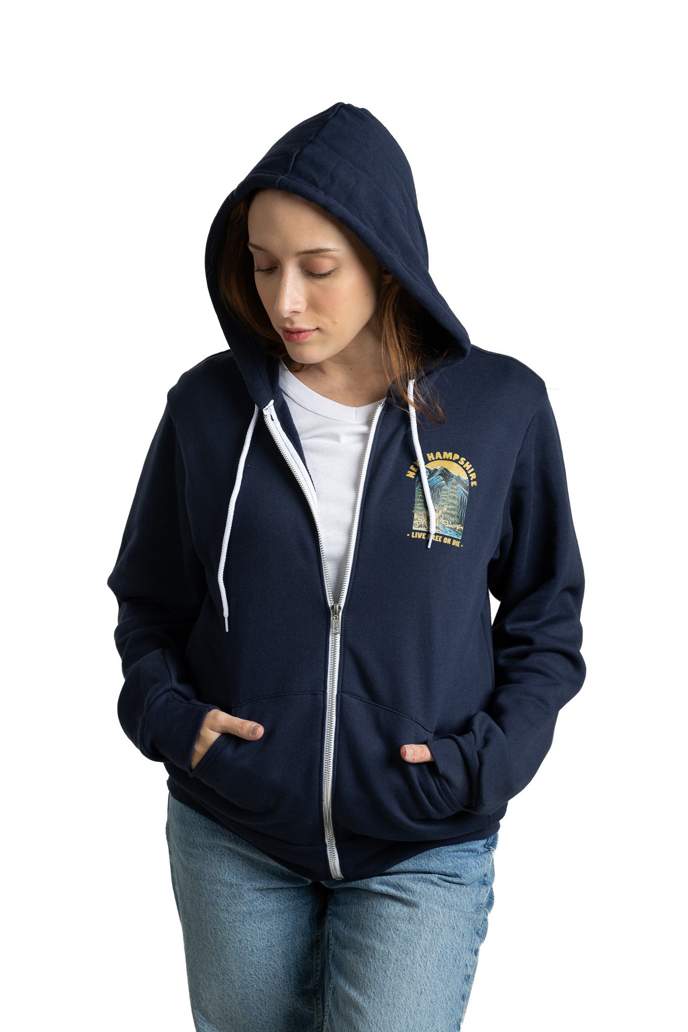 Unisex Zip-Up Hoodie | NH Live Free or Die